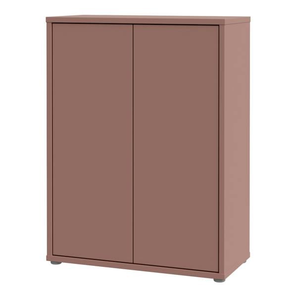 Furniture To Go Alice Springs Shoe Cabinet with 2 Doors Push-to-Open in Terracotta