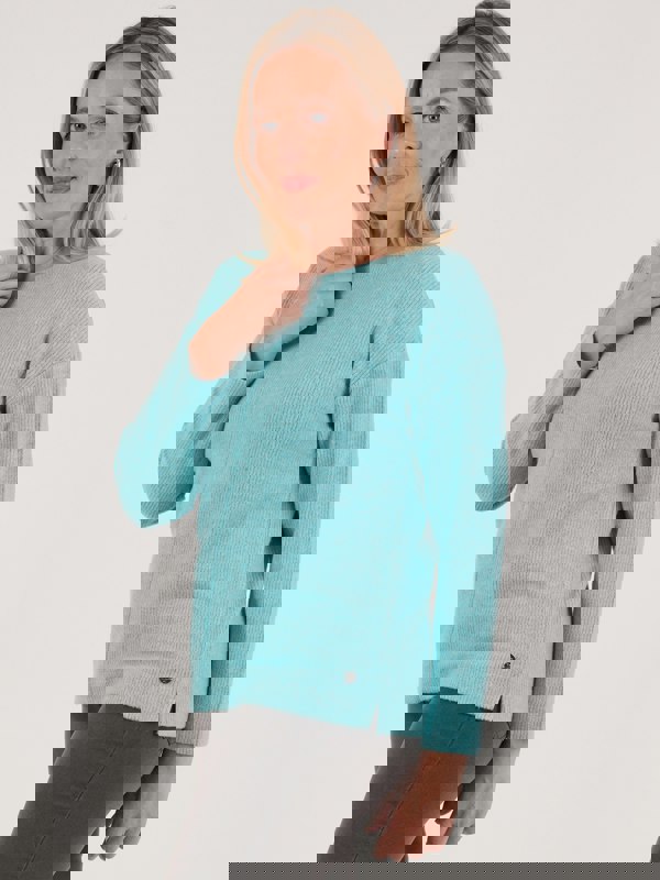 PennyPlain Crew Neck Long Sleeve Top - Opal