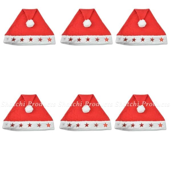 50 Pack Light Up Christmas Santa Hats with Battery Operated Lights for Festive Events image 5