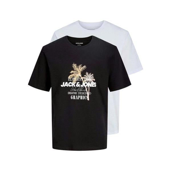 Jack And Jones Childrens/Kids T-Shirt (Pack of 2) - Black/White - 