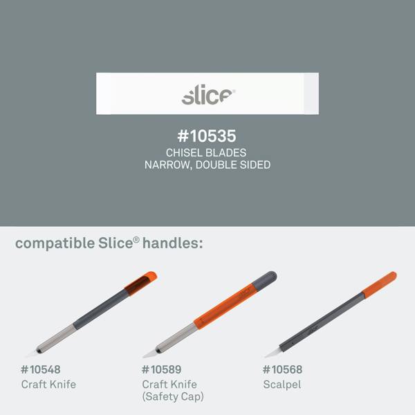 Slice Chisel Blades (Narrow, Double-Sided) Compatible Slice Handles - DaltonSafety