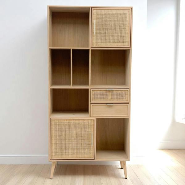 189CM WOODEN DISPLAY CABINET