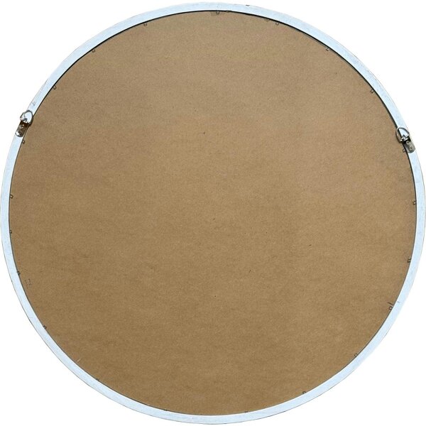 Wyld Haus White Beaded Round Wall Mirror