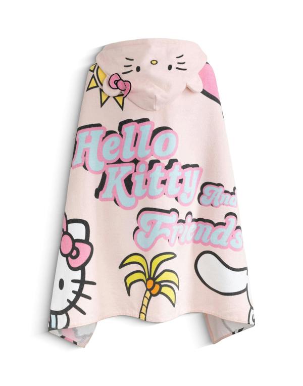 Vanilla Underground Hello Kitty & Friends Girls Pink Sunshine Poncho Towel (One Size)