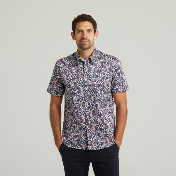 Gabicci G54W05 Mens Short Sleeve Printed  Shirt Gabicci Classic - NAVY