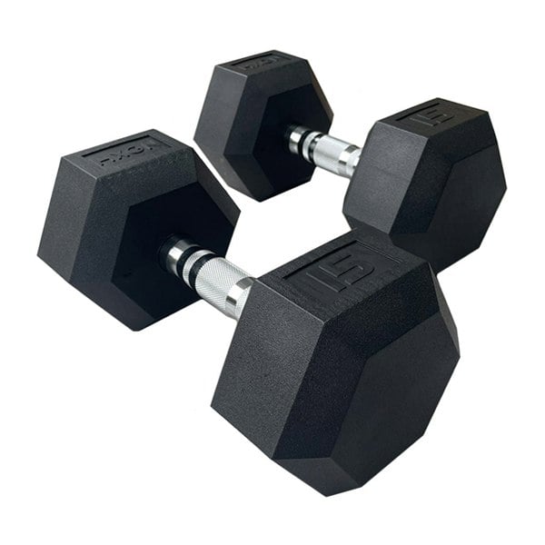 HXGN Pro Hex Dumbbells 2 x 15kg