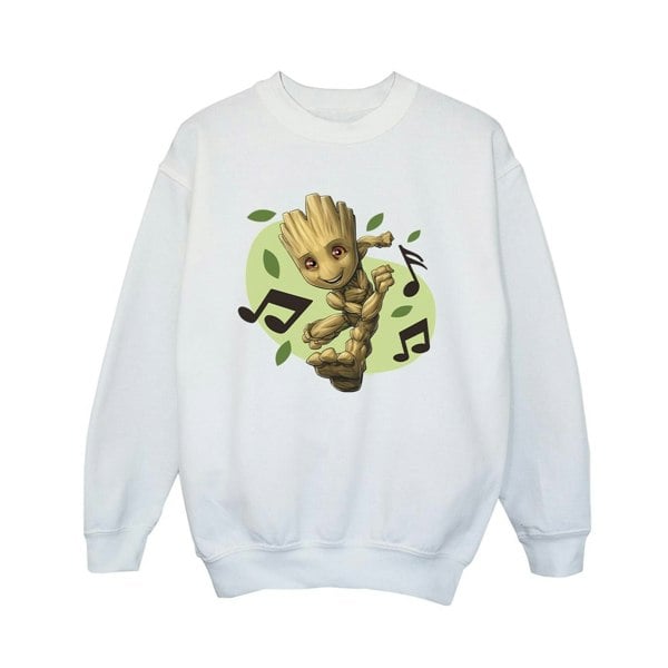 Marvel Boys Guardians Of The Galaxy Groot Musical Notes Sweatshirt - White