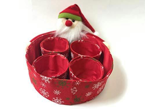 5 Piece Snowman Novelty Christmas Basket Set for Table Decorations, Favours and Display image 5