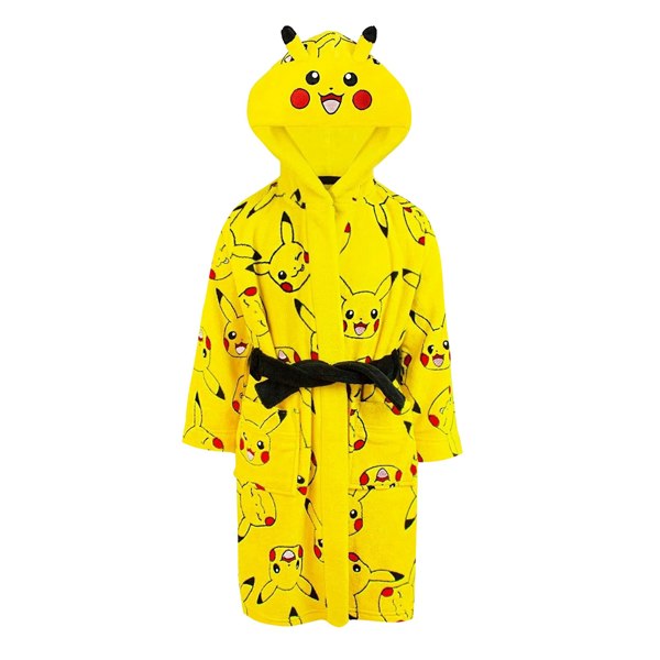 Pokemon Childrens/Kids Pikachu Robe - Yellow/Black/Red