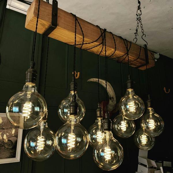 Rustic Beam Glow – Made to Measure Wooden Chandelier