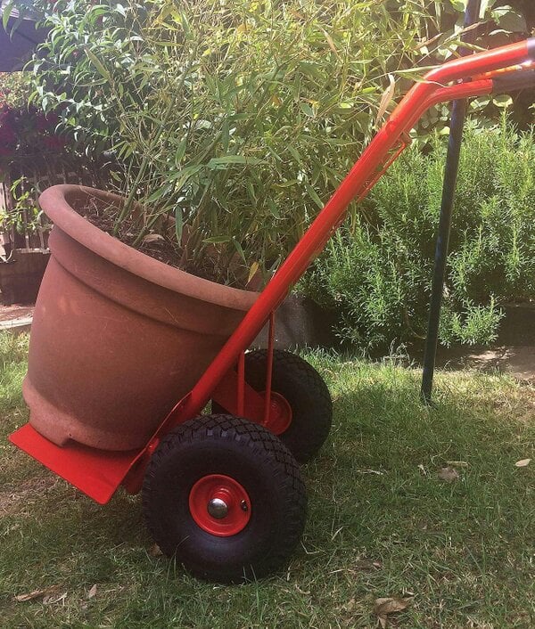 LiftMate Heavy Duty Sack Truck Barrow for Rough Terrain, Hand Trolley with Large Plate & Pneumatic Wheels, 450kg Capacity