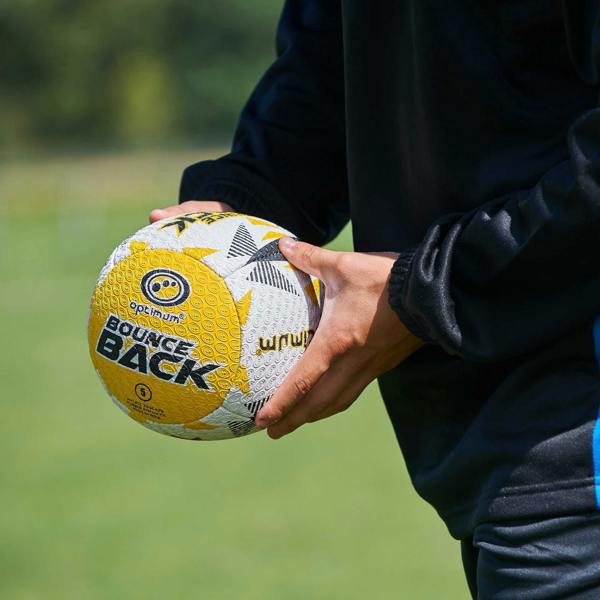 Rugby Bounce Back Solo Skills Ball – High-Grip Rebound Trainer - Optimum