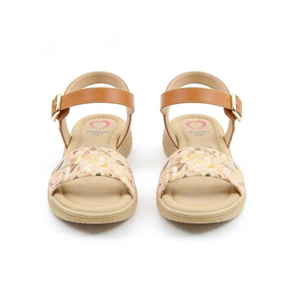 Heavenly Feet Heavenly Feet SARA Womens Platform Sandals Tan/Gold Multi
