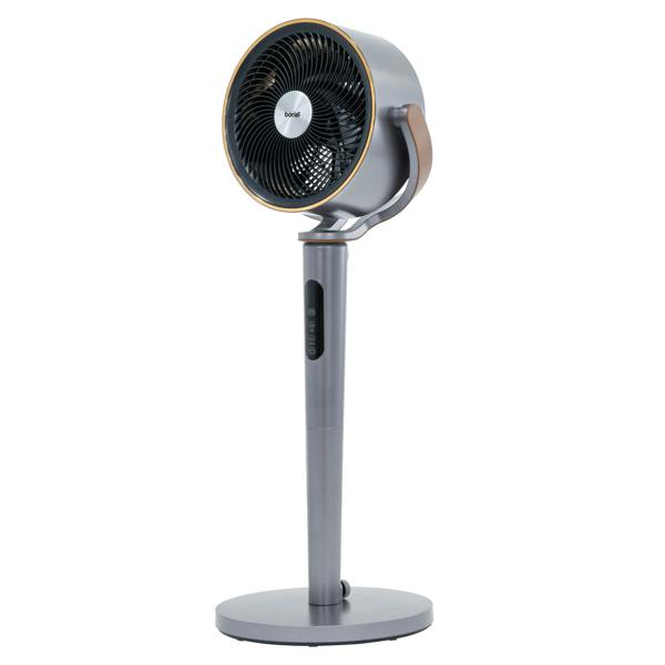 Dellonda Baridi 12" Adjustable-Height Pedestal Fan with Remote Control, Back Light Function & 12hr Timer, Grey - DH264