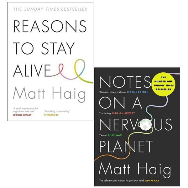 Canongate Books Reasons to Stay Alive, Notes on a Nervous Planet 2 Books Collection Set By Matt Haig