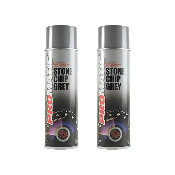 Promatic 2X Promatic Stonechip Grey Spray Paint 500ml