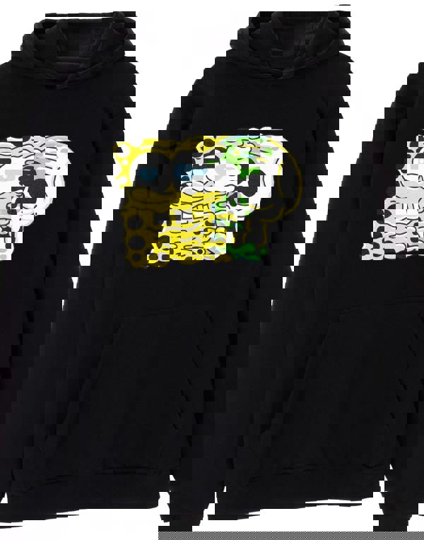 SpongeBob SquarePants Mens Black Spongebob Skull Hoodie