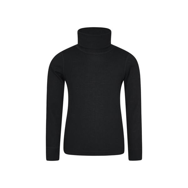 Mountain Warehouse Childrens/Kids Talus Roll Neck Long-Sleeved Top - Black