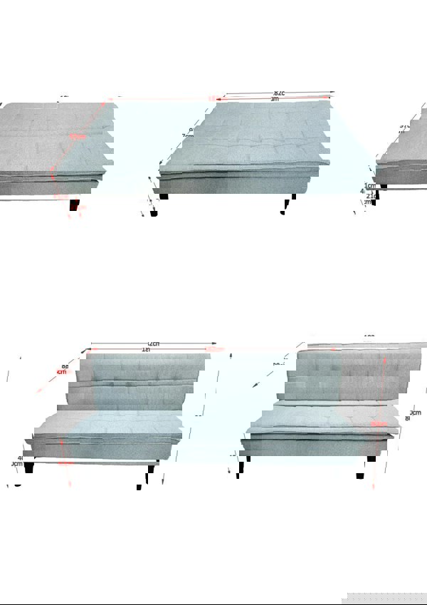 DS Living The Fermo 2 Seater Sofa Bed in Grey, Silver or Navy