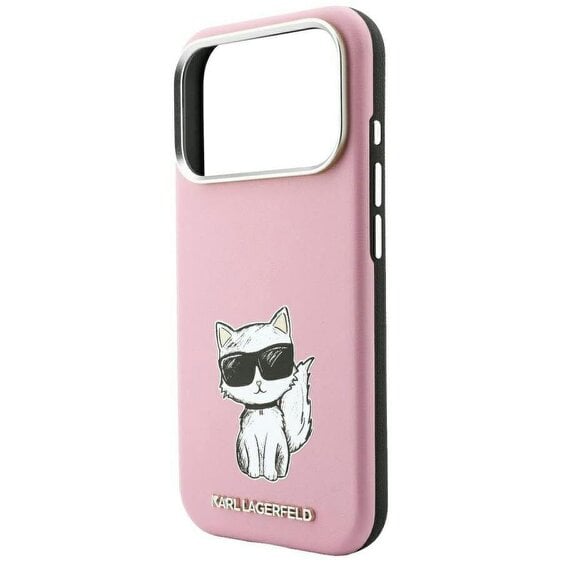 Karl Lagerfeld Smooth Choupette Bodies Sketch Case with MagSafe for iPhone 17/18 Pro Max 6.9" Pink - KLHMP18X6PWCIKDP