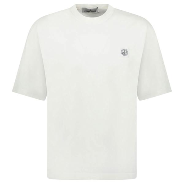 Stone Island Organic Compass Logo T-Shirt Ivory - chancefashionco