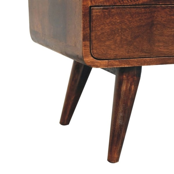 Artisan Furniture Solid Wood Curved California Walnut Media Unit