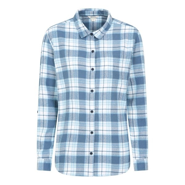Mountain Warehouse Womens/Ladies Balsam Brushed Flannel Longline Shirt - Blue