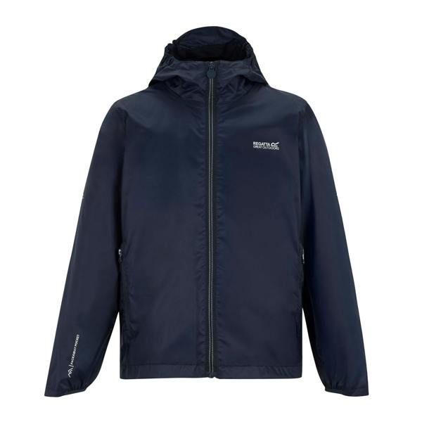 Regatta Kids Lever Waterproof Shell Jacket - Navy Blue - Navy Blue - 100% Polyamide