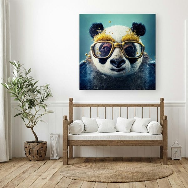 Warren Reed Panda With Golden Glasses Splashart Canvas