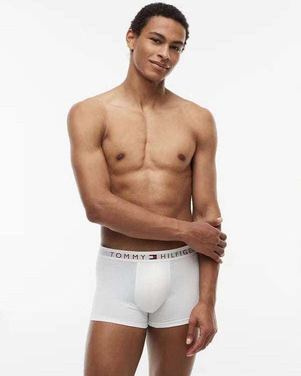 Tommy Hilfiger 3 Pack Waistband Mens Trunks - Desert Sky/White/Rouge&nbsp;