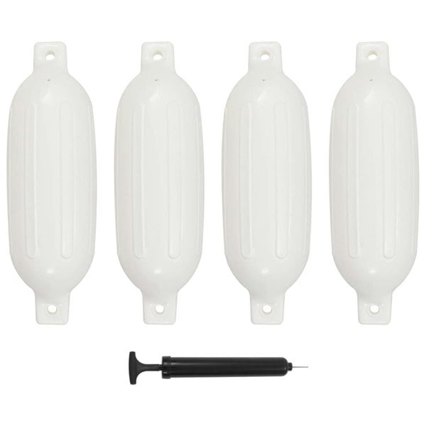 Berkfield Boat Fender 4 pcs White 58.5x16.5 cm PVC