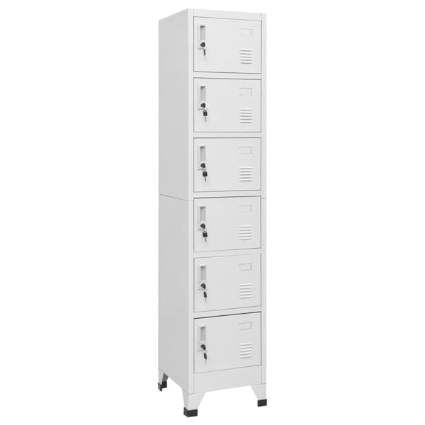 Berkfield Locker Cabinet Light Grey 38x40x180 cm Steel