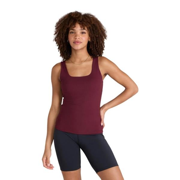 Animal Womens Active Ribbed Vest Top - Burgundy