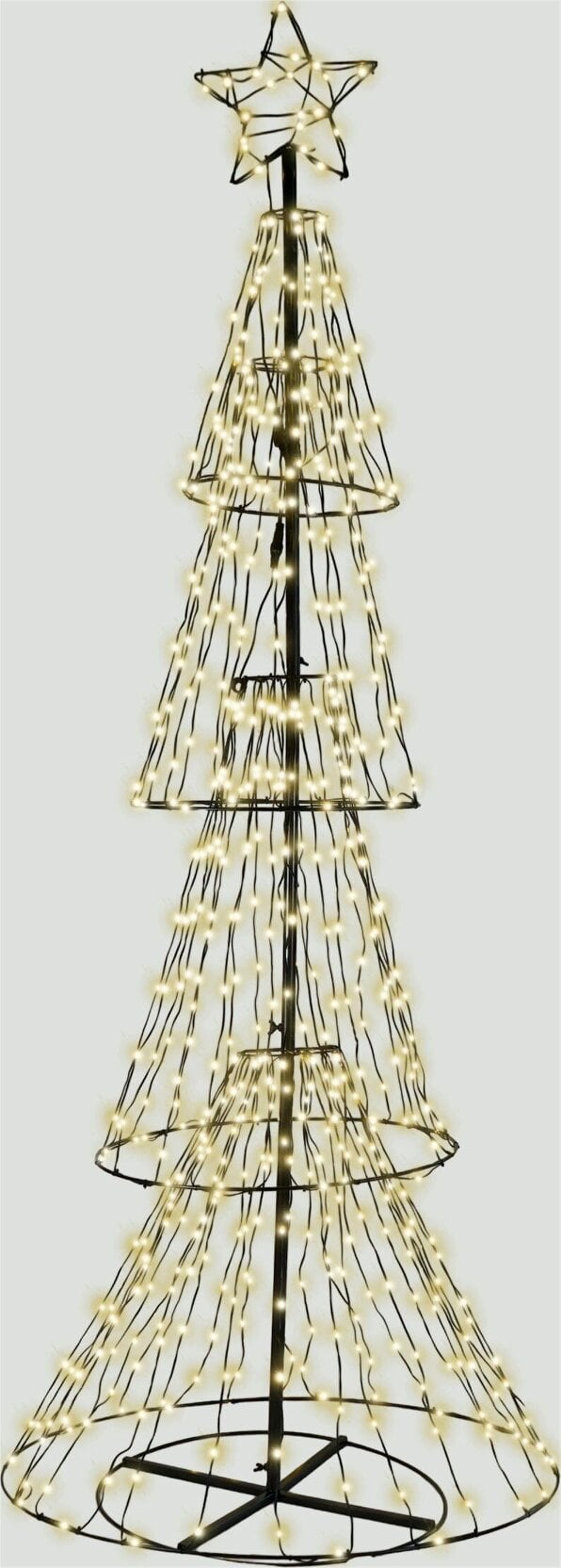 Scotts of Stow Xmas Haus Pre Lit 3D Christmas Tree with Warm White LEDs 8 Programmes and Star Top