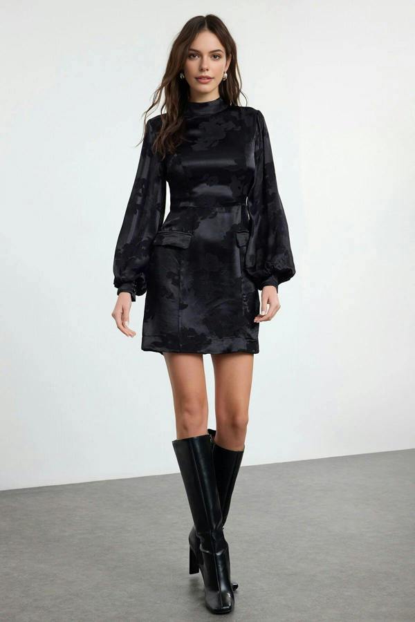 WOVCOR A-Line Mini Woven Dress