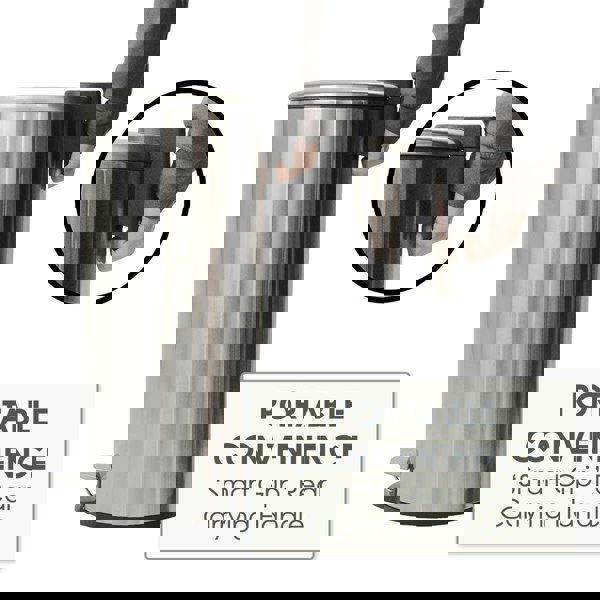 CALITEK 30 Litre Kitchen Bin Stainless Steel Odour Silver