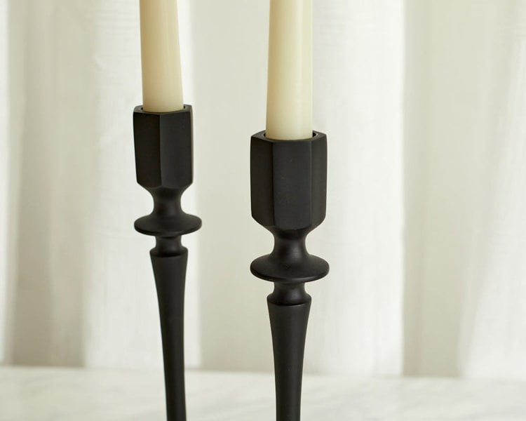 Modern Black Candle Holder Set What a Host Home