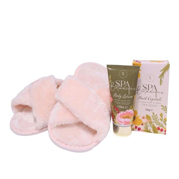 The Kind Edit Co. Spa Botanique Luxury Slippers Gift Set
