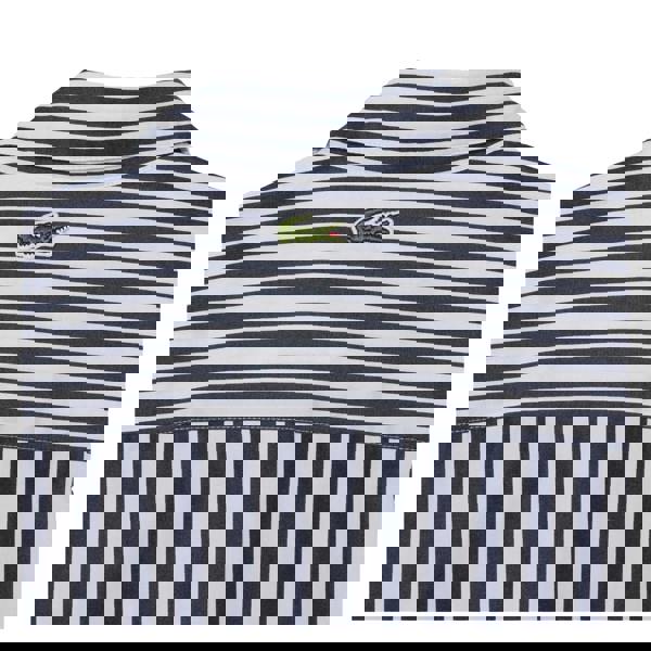 Lacoste Womens/Ladies Bandier Cotton Poplin Stripes Long-Sleeved Shirt - Navy - 