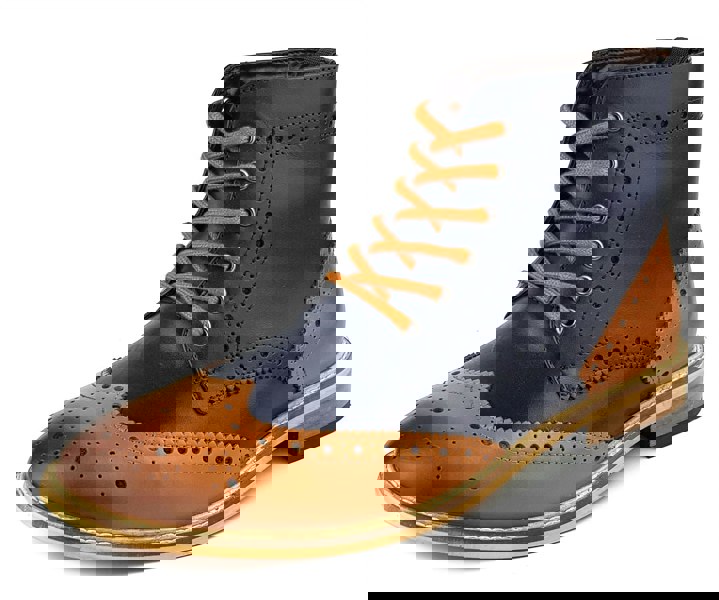 Frank James Kensington Mens Lace Brogue Leather Boots