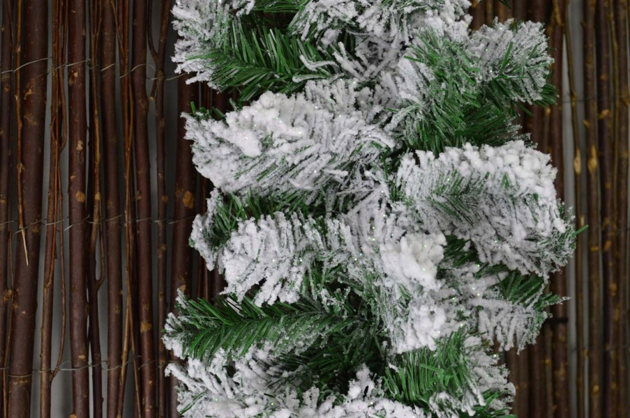 Samuel Alexander Premier 2.7m Snow Flocked Pine Christmas Garland with Glitter Finish