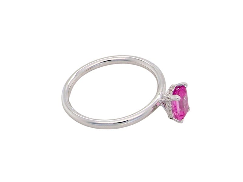 Vintage Tom A pretty Pink Sapphire and Diamond ring