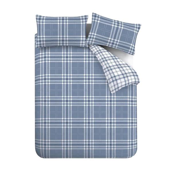 Kelso Check Blue Duvet Cover Set