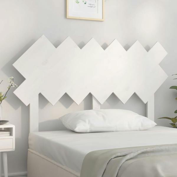 Berkfield Bed Headboard White 122.5x3x80.5 cm Solid Wood Pine