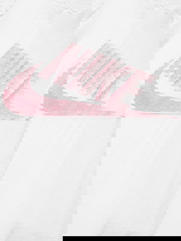 Nike Girls Futura Logo T-Shirt in White