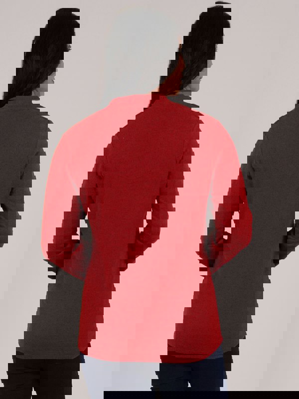 PennyPlain Hi Back V Long Sleeve  - Rust