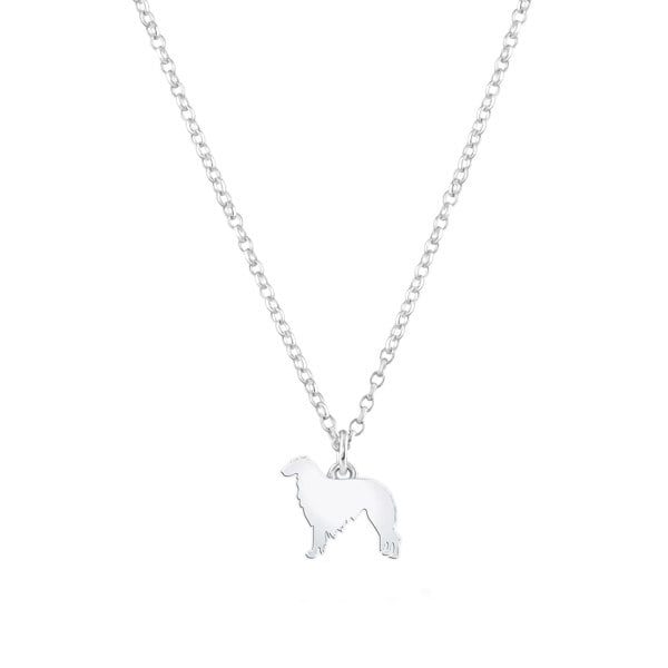Mylee London Borzoi Silhouette Silver Necklace - Personalised