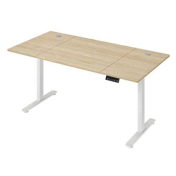 Levede Electric Standing Desk  Adjustable Height Workstation Metal Frame Natural