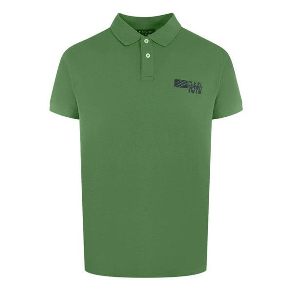 Plein Sport Classic Logo Stretch Green Polo Shirt
