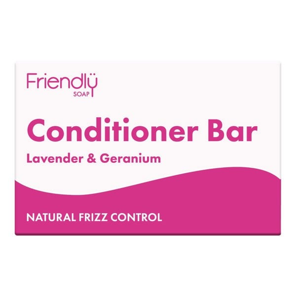 Friendly Soap lavender and geranium conditioner bar pack front